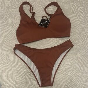 Zaful Rust Bikini Set